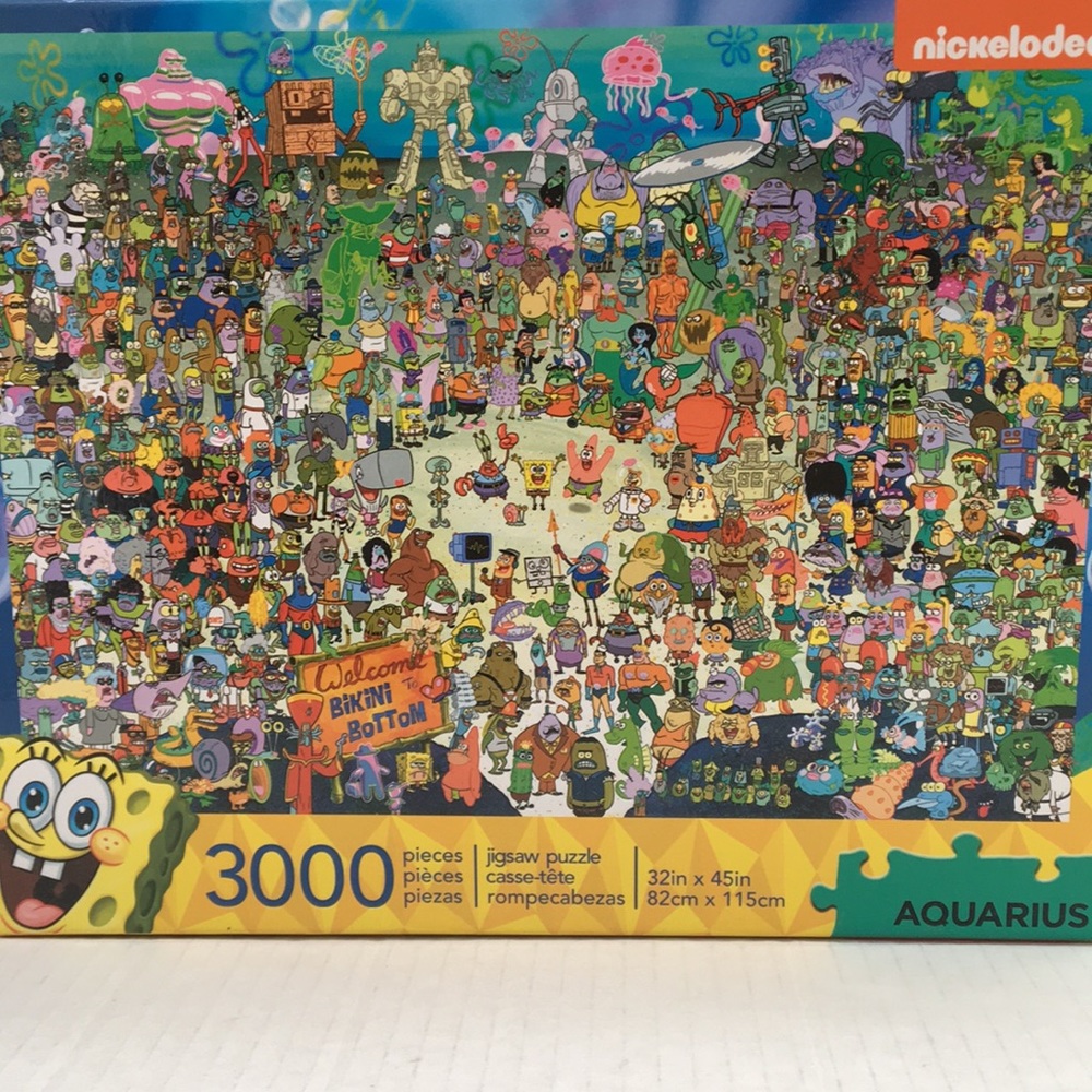 SpongeBob SquarePants Bikini Bottom Scene Big 3000 Piece Puzzle Complete